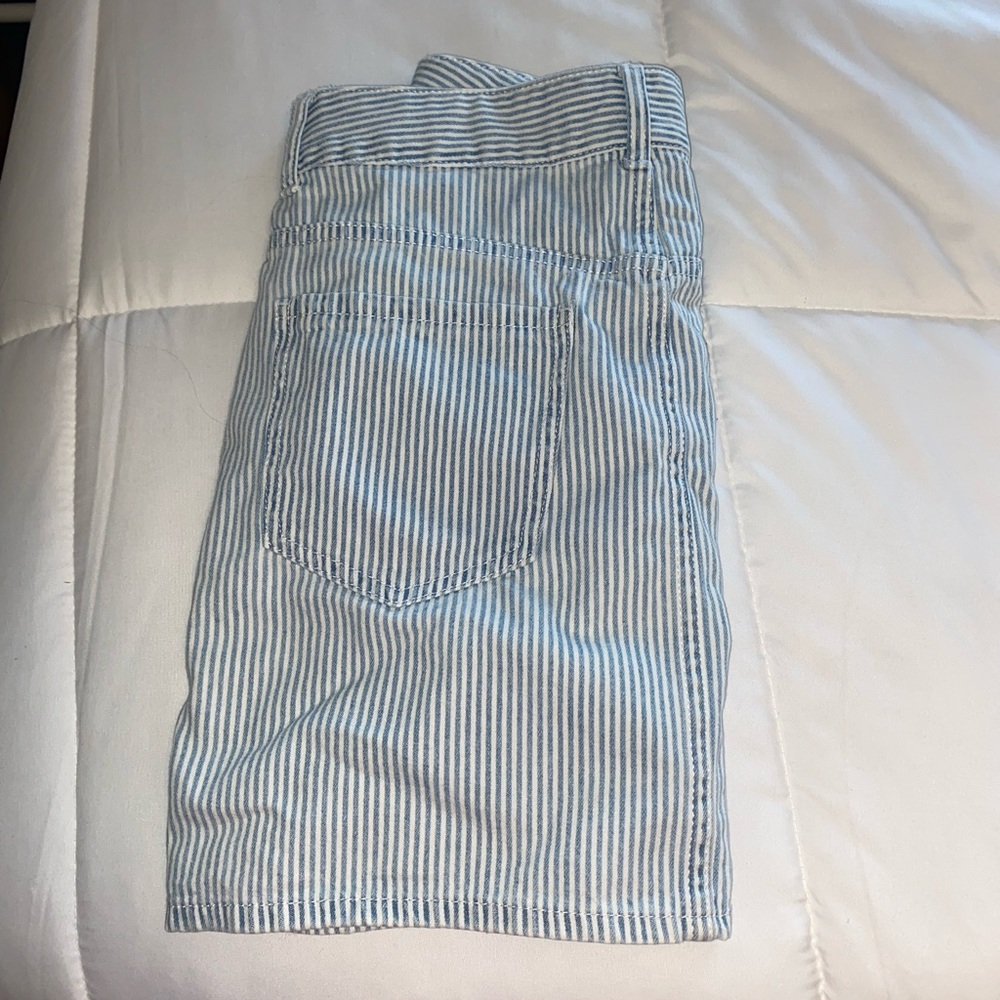Forever 21 striped jean skirt.